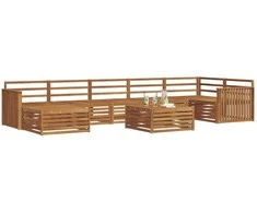 Sofa Lauko sofos komplektas 8 pcs Natūrali