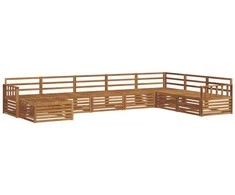 Lauko sofos komplektas 8 pcs Natūrali