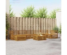 Lauko sofos komplektas 8 pcs Natūrali