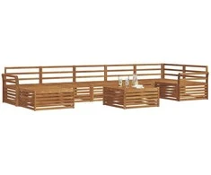 Lauko baldų komplektas Lauko sofos komplektas 8 pcs Natūrali