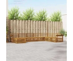 Lauko baldų komplektas Lauko sofos komplektas 8 pcs Natūrali