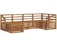 Sekcijos sofų komplektas 6 pcs Natūrali