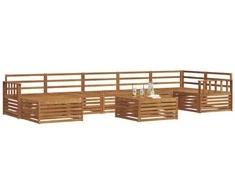 Lauko sofos komplektas 8 pcs Natūrali