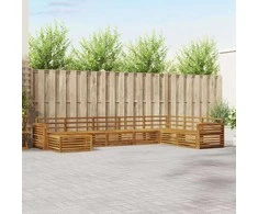 Lauko sofos komplektas 8 pcs Natūrali