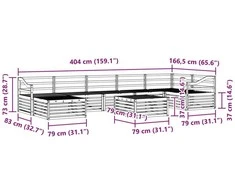 Sofa Lauko sofos komplektas 8 vnt. Natūrali