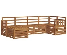 Sekcijos sofų komplektas 6 pcs Natūrali
