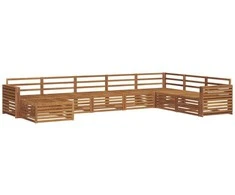 Lauko sofos komplektas 8 pcs Natūrali