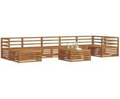 Lauko sofos komplektas 8 pcs Natūrali