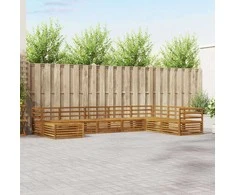 Lauko baldų komplektas Lauko sofos komplektas 8 pcs Natūrali