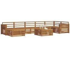 Lauko sofos komplektas 8 pcs Natūrali