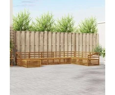 Lauko baldų komplektas Lauko sofos komplektas 8 pcs Natūrali
