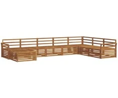 Lauko baldų komplektas Lauko sofos komplektas 8 pcs Natūrali