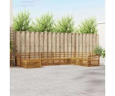 Lauko baldų komplektas Lauko sofos komplektas 8 pcs Natūrali