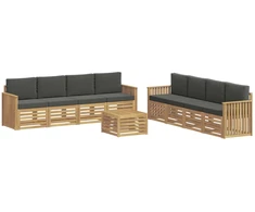 Sofų komplektai 9 pcs Balta ir antracito 59 x 59 x 37 cm