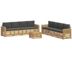 Sofų komplektai 9 pcs Balta ir antracito 59 x 59 x 37 cm