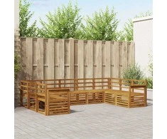 Sekcijos sofų komplektas 9 pcs Natūrali