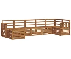 Sekcijos sofų komplektas 7 pcs Natūrali