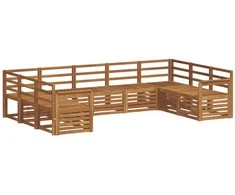 Sekcijos sofų komplektas 9 pcs Natūrali