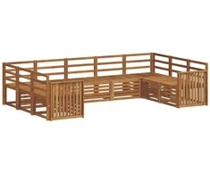 Sekcijos sofų komplektas 9 pcs Natūrali