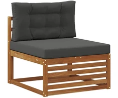 Sofų komplektai su pagalve 11 pcs Kietos akacijos mediena