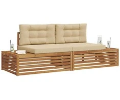 Lauko sofos komplektas Natūralus ir bežinis 203,5 x 83 x 73 cm