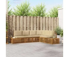 Lauko sofos komplektas Natūralus ir bežinis 273 x 213,5 x 73 cm