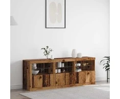LED Bufetas Senovinis medis 181 x 37 x 67 cm Apdirbta mediena