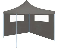 Šoninė pavėsinės siena su langais, antracito spalvos, 6x2m