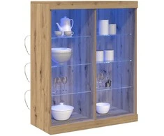 LED Bufetas Artisano ąžuolo 81 x 37 x 100 cm Apdirbta mediena