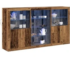 LED Bufetas Senas medis 181,5 x 37 x 100 cm Apdirbta mediena
