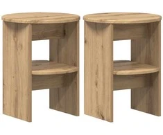 Šoninė spintelė 2 pcs Amatinė Ąžuolas Ø40 x 50 cm