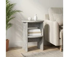 Šoninė spintelė 2 pcs Betono Pilka Ø40 x 50 cm Dirbtinė mediena