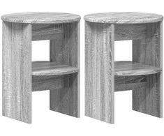 Šoninė spintelė 2 pcs Pilka Sonoma Ø40 x 50 cm Dirbtinė mediena
