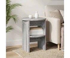 Šoninė spintelė 2 pcs Pilka Sonoma Ø40 x 50 cm Dirbtinė mediena