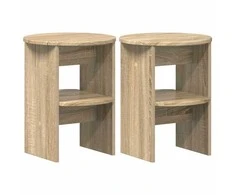 Šoninė spintelė 2 pcs Sonoma ąžuolas Ø40 x 50 cm