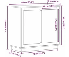 Kabalas Amatininkų ąžuolas 80 x 40 x 75 cm Apdirbta mediena