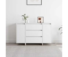 Kabalas su stalčių Balta 120 x 41 x 75 cm Apdirbta mediena