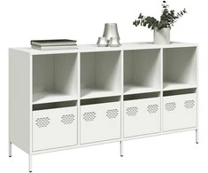 Šoninė spintelė, balta, 135x39x73,5cm, plienas