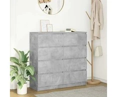 Šoninė spintelė, betono pilka, 100x35x99 cm, apdirbta mediena