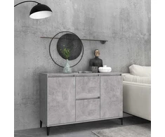 Šoninė spintelė, betono pilka, 104x35x70cm, apdirbta mediena