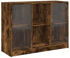 Šoninė spintelė, dūminio ąžuolo, 102x37x75,5cm, mediena