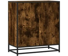 Šoninė spintelė, dūminio ąžuolo, 68x35x76cm, mediena/metalas