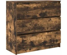 Šoninė spintelė, dūminio ąžuolo, 80x35x76 cm, apdirbta mediena