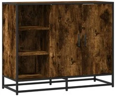 Šoninė spintelė, dūminio ąžuolo, 92x35x76cm, apdirbta mediena