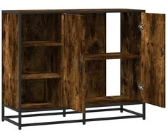 Šoninė spintelė, dūminio ąžuolo, 92x35x76cm, apdirbta mediena