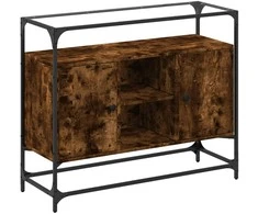 Šoninė spintelė, dūminio ąžuolo, 98x35x81cm, mediena