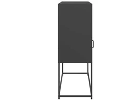 Šoninė spintelė, juodos spalvos, 100,5x39x107cm, plienas