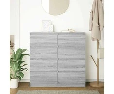 Šoninė spintelė, pilka ąžuolo, 100x35x99 cm, apdirbta mediena