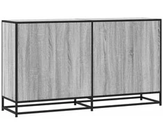 Šoninė spintelė, pilka ąžuolo, 134x35x76cm, apdirbta mediena