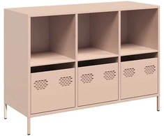 Šoninė spintelė, rožinė, 101,5x39x73,5cm, plienas